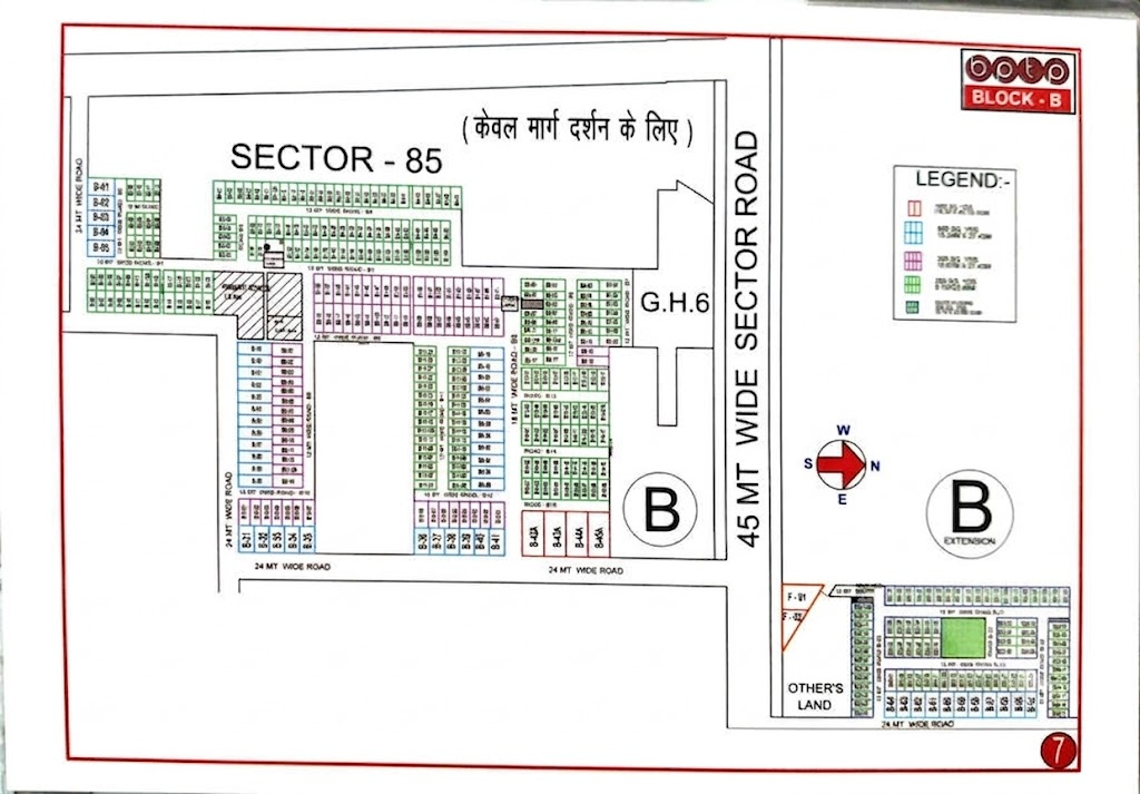 BPTP B Block Plots Layout Map