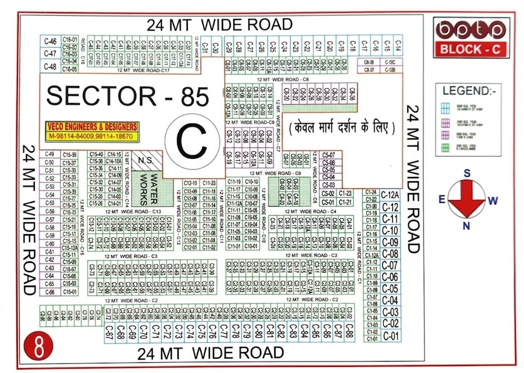 BPTP C Block Plots Layout Map