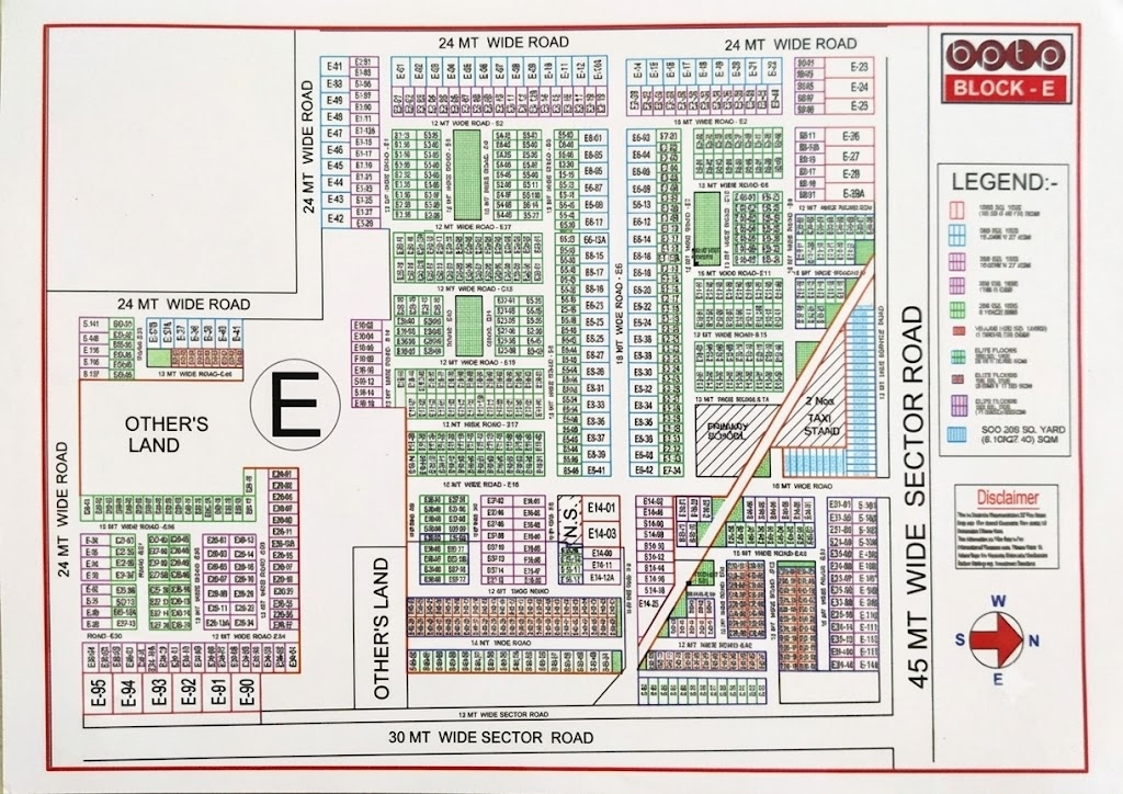 BPTP E Block Plots Layout Map