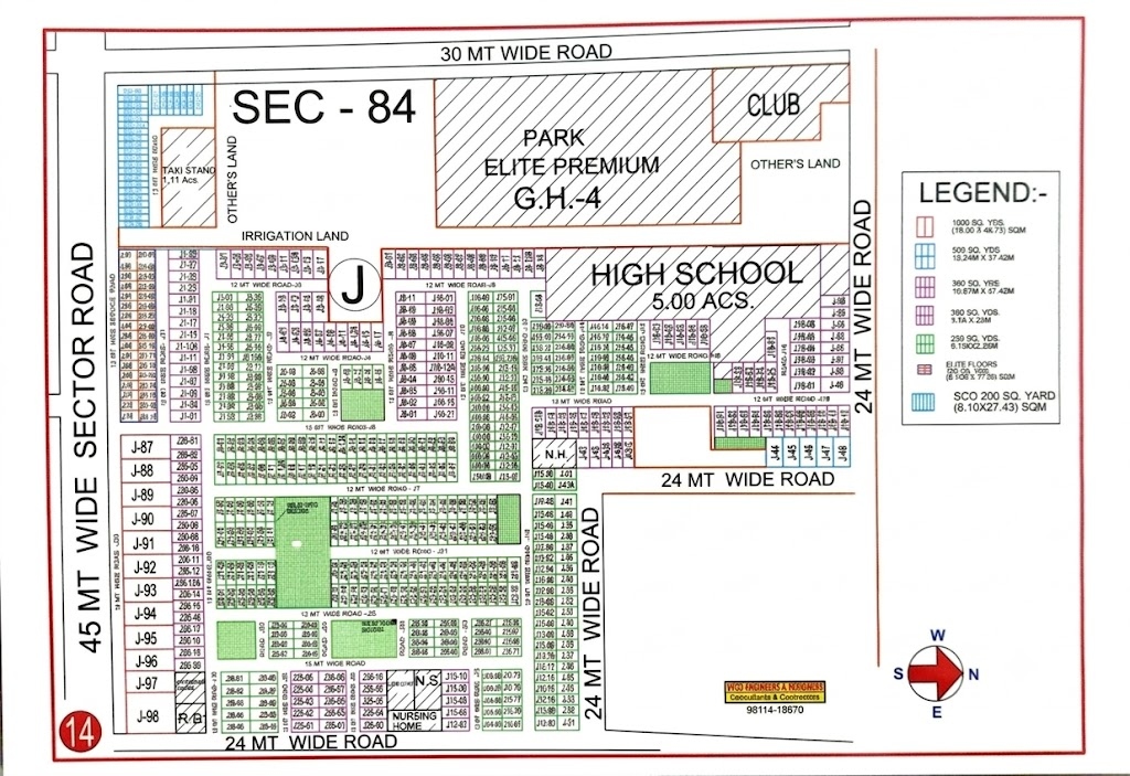 BPTP J Block Plot Layout Map