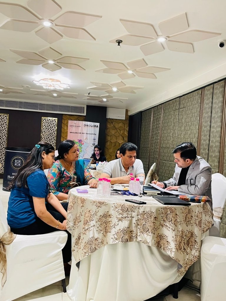 Client meeting and site briefing for Shivoham Dholera project